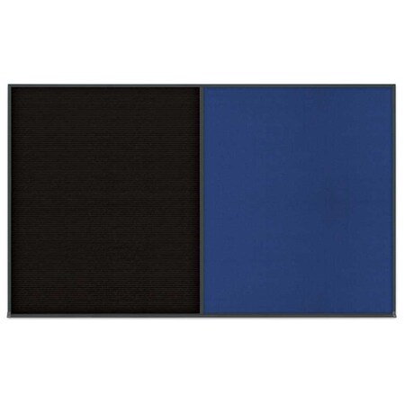 United Visual Products Single Door Radius Corkboard, 36"x36", Hea, UV7012RC-SATIN-CLOUD UV7012RC-SATIN-CLOUD
